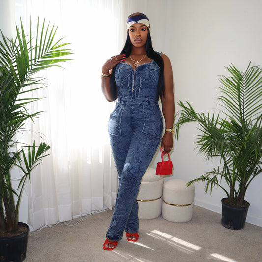 LET ME REMIND YOU DENIM JUMPSUIT