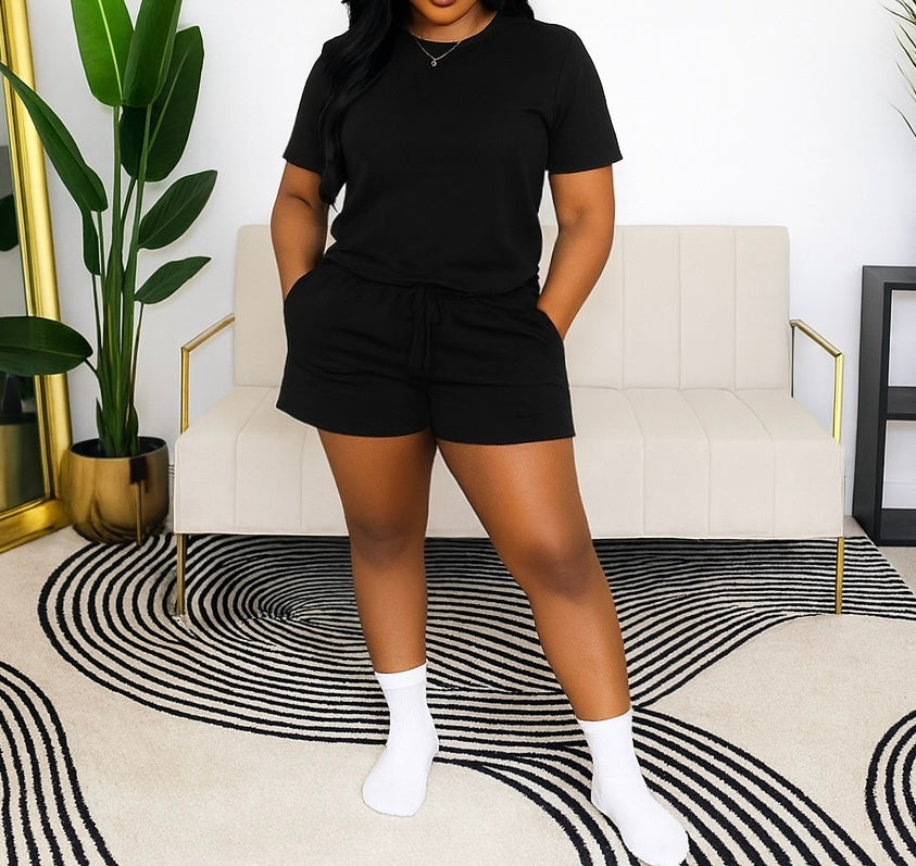 Just Chill Short Set - Black