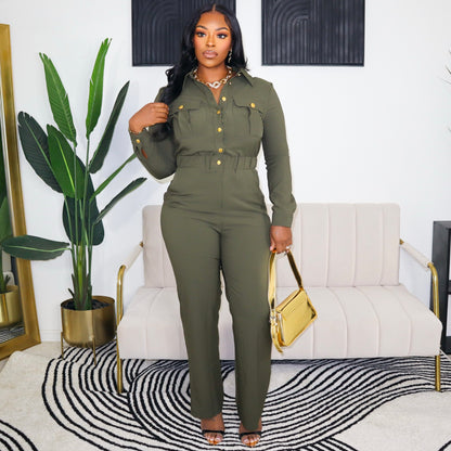 Next Level Jumpsuit- Olive