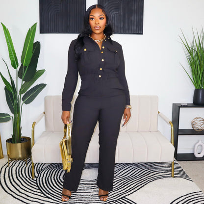 Next Level Jumpsuit- Black