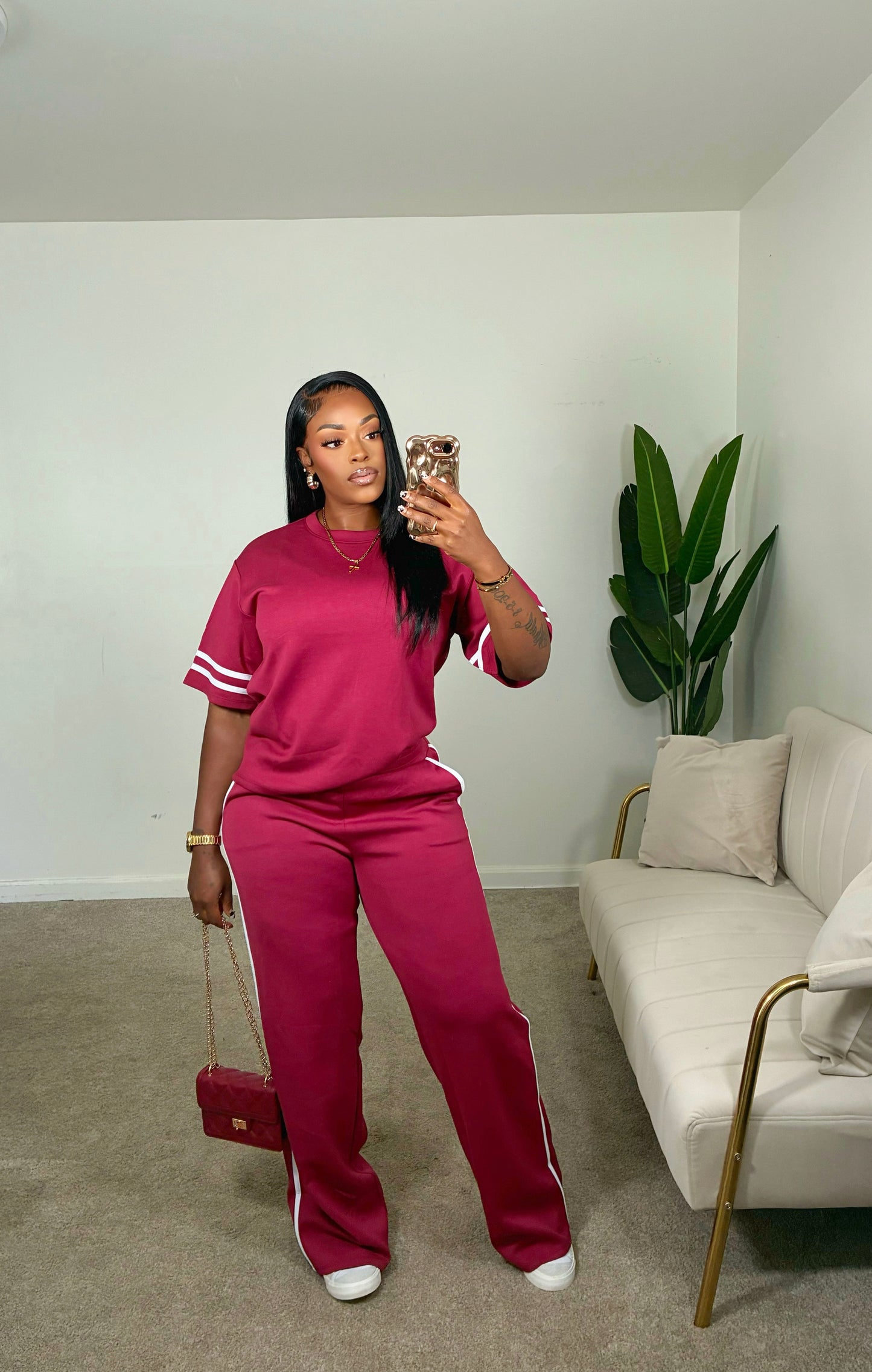 Side Tracked Set - Burgundy