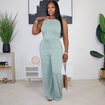 Grab & Go Jumpsuit - Sage