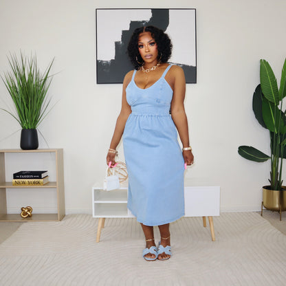 Seize The Moment Denim Dress