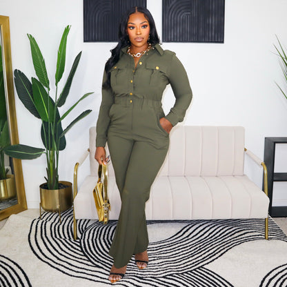 Next Level Jumpsuit- Olive
